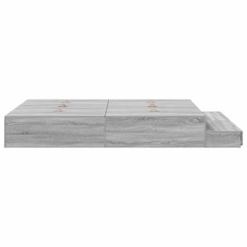 Stauraum Bettgestell Grau Holzwerkstoff 135,5 x 190 x 31,5 cm