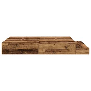 Stauraum Bettgestell Braun Holzwerkstoff 135,5 x 190 x 31,5 cm