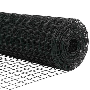 Euro-Zaun mit 5 U-Posten Grau 0.6x10 m Stahl
