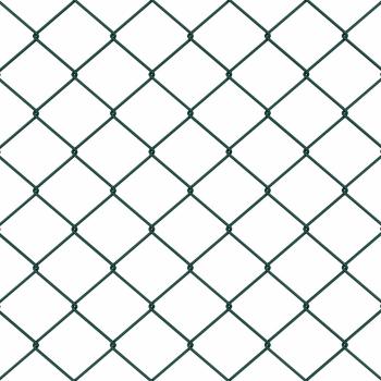 Kettenlink Zaun mit 10 U-Pfählen Grün 0.6x10 m Stahl