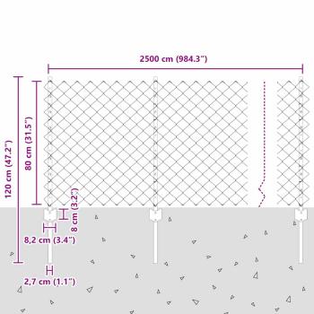 Gartenzaun Set 2er Set Verzinkter Stahl Groß Langlebig