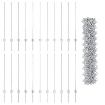 Gartenzaun Set 2er Set Verzinkter Stahl 25 x 1 m Langlebig