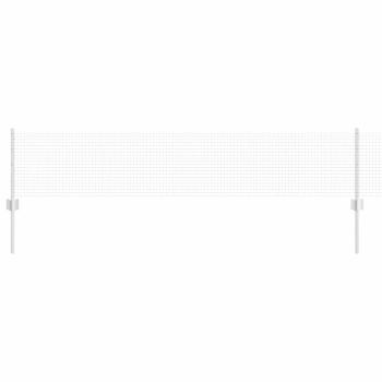 Schweißdrahtzaun mit 5 U-Posts Silber 0,4x10 m Stahl