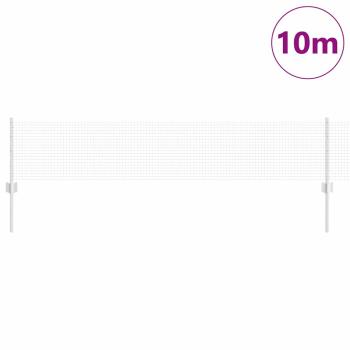 Schweißdrahtzaun mit 5 U-Posts Silber 0,4x10 m Stahl
