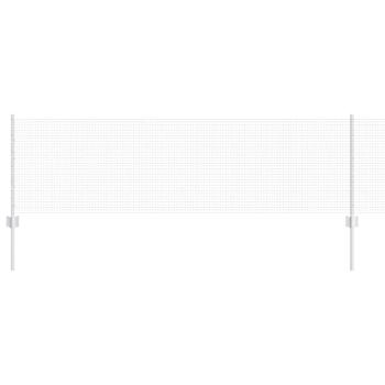 Schweißdrahtzaun mit 5 U-Pfosten Silber 0.6x25 m Stahl