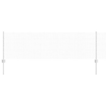 Schweißdrahtzaun mit 10 U-Pfosten Silber 0.6x25 m Stahl