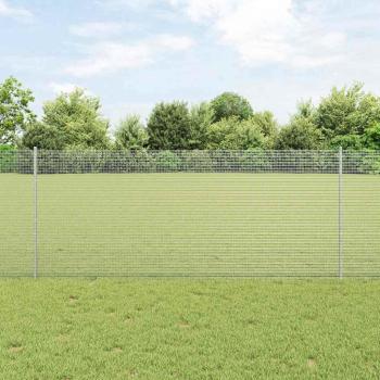 ARDEBO.de - Schweißdrahtzaun mit 22 U-Posts Silber 1x25 m Stahl