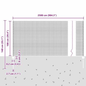 Schweißdrahtzaun mit 22 U-Posts Silber 1x25 m Stahl
