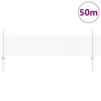 Geschweißter Drahtzaun mit 22 U-Pfosten Silber 0.5x50 m Stahl