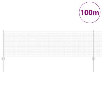 Schweißdrahtzaun mit 44 U-Posts Silber 0,6x100 m Stahl