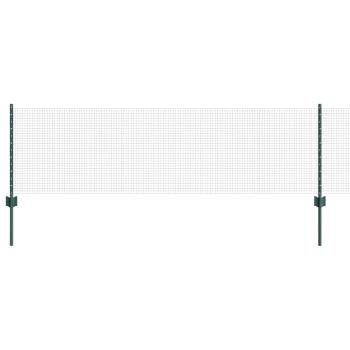 Geschweißter Drahtzaun mit 11 U-Posten Grün 0,6x25 m Stahl