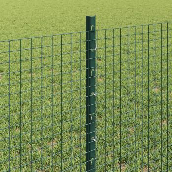 Schweißdrahtzaun mit 22 U-Pfosten Grün 0,6x50 m Stahl