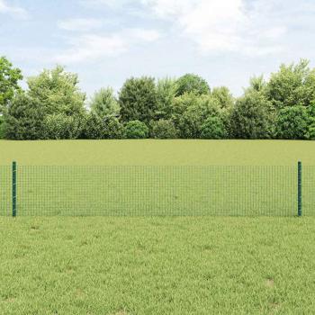 ARDEBO.de - Geschweißter Drahtzaun mit 44 U-Pfosten Grün 0,4x100 m Stahl