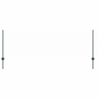Zaunpfosten 11 Stück U-Kanal Grün 80 cm Stahl, Sechseckzaun Grün 0,8x100 m Stahl