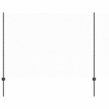 Zaunpfosten 22 Stk U-Kanal Grau 160 cm Stahl, Sechseckzaun Grau 1,6x25 m Stahl