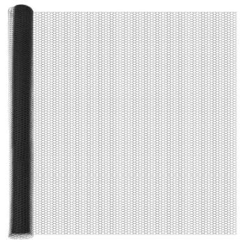 Zaunpfosten 22 Stk U-Kanal Grau 160 cm Stahl, Sechseckzaun Grau 1,6x25 m Stahl