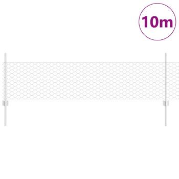 Zaunpfosten 5 Stück U-Kanal 60 cm Feuerverzinkter Stahl, Hexagonzaun 0,5x10 m Feuerverzinkter Stahl