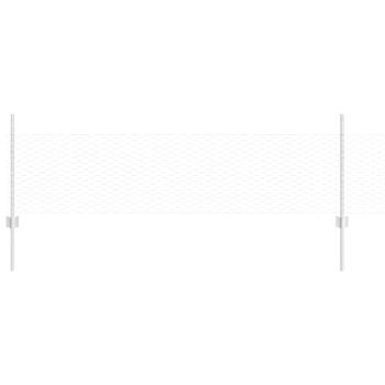 Sechsecken Zaun mit 11 U Pfosten Silber 0,5x25 m Stahl