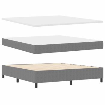 Boxspringbett mit Matratze Hellgrau Super King Cordstoff