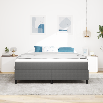 Boxspringbett mit Matratze Hellgrau Super King Cordstoff