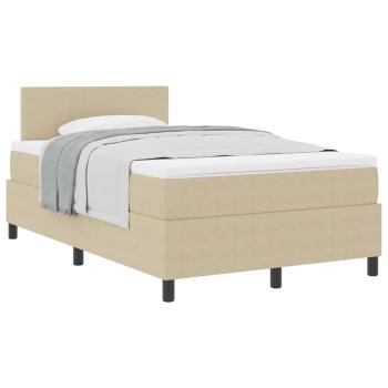 Boxspringbett mit Matratze Hellgrün Grau 120x200 cm Cordstoff