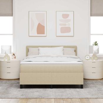 Boxspringbett mit Matratze in Hellgrün Grau 140x200 cm aus Cord-Stoff