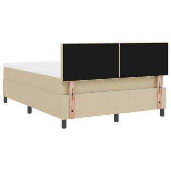 Boxspringbett mit Matratze in Hellgrün Grau 140x200 cm aus Cord-Stoff