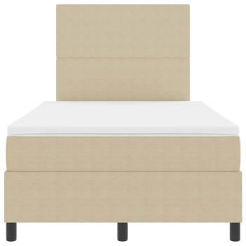 Boxspringbett mit Matratze & LED Licht Grün Grau 120x200 cm Cord-Stoff
