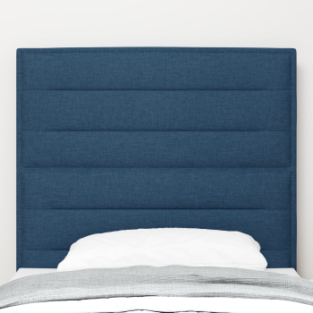 Kopfteil Linien Design Blau 80 cm Stoff