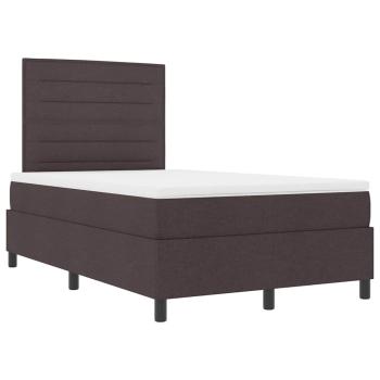 Boxspringbett mit Matratze Dunkelbraun 120x200 cm Stoff