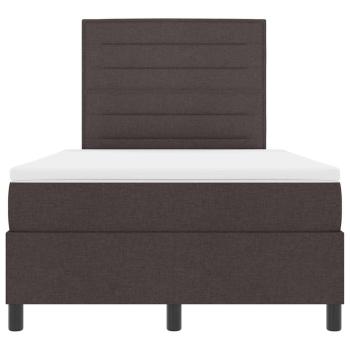 Boxspringbett mit Matratze Dunkelbraun 120x200 cm Stoff