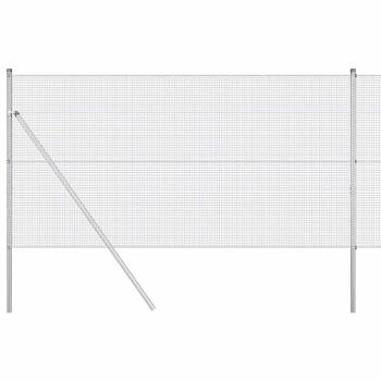 Schweißdrahtzaun mit 13 Pfosten 1.4x50 m Verzinkter Stahl