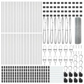 geschweißter Drahtzaun mit 13 Pfosten 0,4x100 m verzinktem Stahl