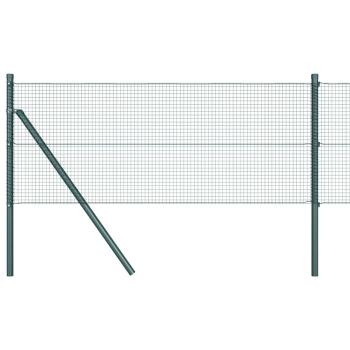 Schweißdrahtzaun mit 13 Pfosten Grün 0.6x100 m Stahl