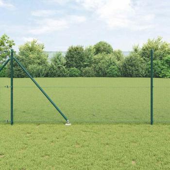 ARDEBO.de - Geschweißter Drahtzaun mit 13 Spike-Posts Grün 1x50 m Stahl