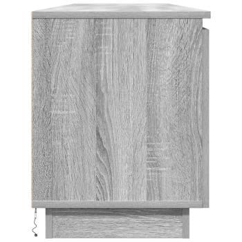 TV Schrank mit LED Grau Sonoma 180x38x49 cm Holzwerkstoff