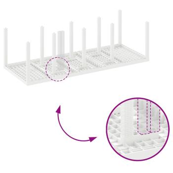 9-teiliges Garten-Ess-Set mit Kissen Weiß Poly Rattan