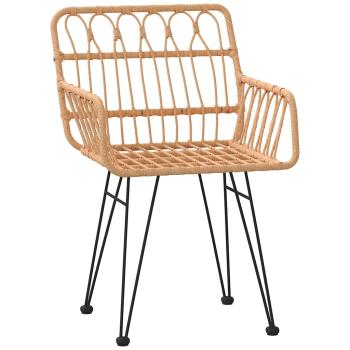 3-teiliges Garten-Essset Braun Poly Rattan