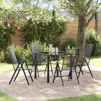 ARDEBO.de - 4-teiliges Garten-Set aus Anthrazitstahl