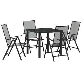 4-teiliges Garten-Set aus Anthrazitstahl