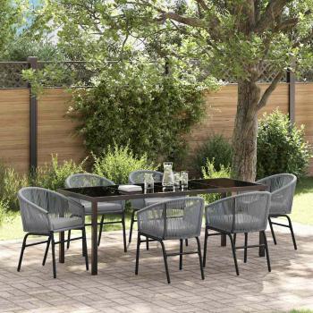 ARDEBO.de - Garten Essgruppe 7 stk. Anthrazit Pulverbeschichteter Stahl