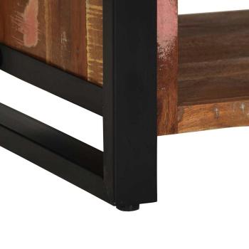 Schuhbank Multicolor 100x40x50 cm Massivholz Altholz