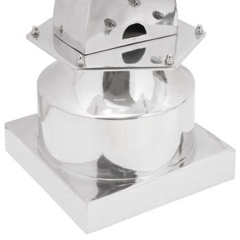 Skulptur Silber 26x26x110 cm Aluminium Halb Propeller