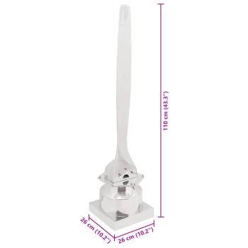 Skulptur Silber 26x26x110 cm Aluminium Halb Propeller