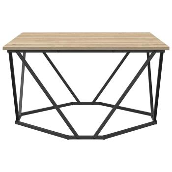 Couchtisch Sonoma Eiche Spanplatte und Metall Mittel Quadratisch