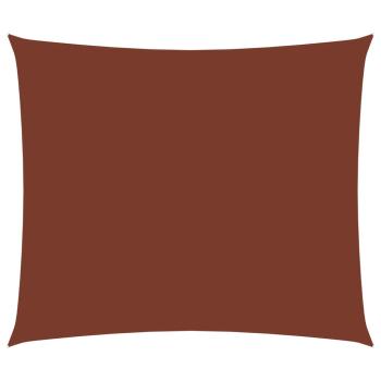 Sonnensegel Oxford-Gewebe Rechteckig 3,5x4,5 m Terrakotta-Rot