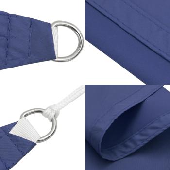Sonnensegel Oxford-Gewebe Rechteckig 6x7 m Blau