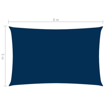 Sonnensegel Oxford-Gewebe Rechteckig 5x8 m Blau
