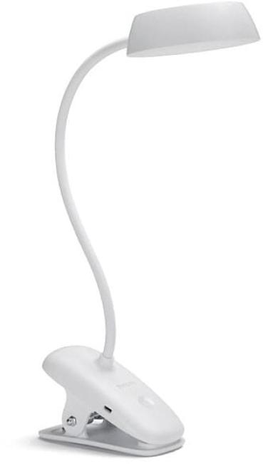 ARDEBO.de Philips Donutclip Schreibtischleuchte, 3W, 5V, 175lm, 4000K, dimmbar, weiß (929003179707)