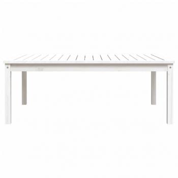 Gartentisch Weiß 121x82,5x45 cm Massivholz Kiefer